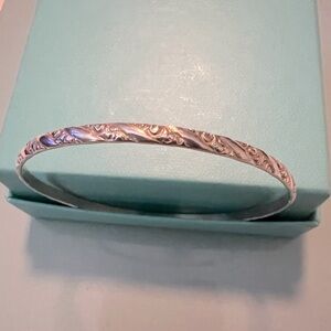 Vintage Native Sterling Silver Bangle Bracelet